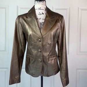 Bernardo Bronze Brown Leather Jacket